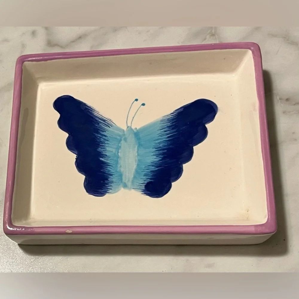 Butterfly Soap Dish Ring Key Trinket Tray